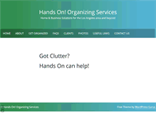 Tablet Screenshot of handsonorganizing.com